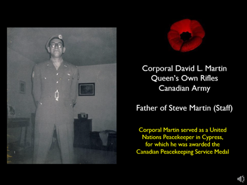 Remembrance Day Example Slide